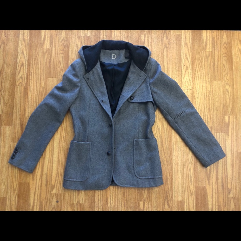 Urban outfitters grey wool peacoat